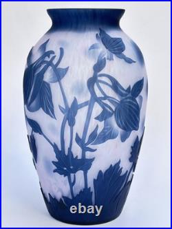 Sublime GRAND VASE EN VERRE signé DE VIANNE en TTBE 24cm