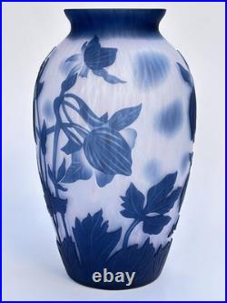 Sublime GRAND VASE EN VERRE signé DE VIANNE en TTBE 24cm