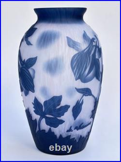 Sublime GRAND VASE EN VERRE signé DE VIANNE en TTBE 24cm