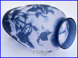 Sublime GRAND VASE EN VERRE signé DE VIANNE en TTBE 24cm