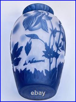 Sublime GRAND VASE EN VERRE signé DE VIANNE en TTBE 24cm