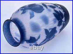 Sublime GRAND VASE EN VERRE signé DE VIANNE en TTBE 24cm