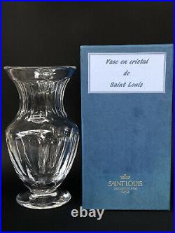 Sublime GRAND VASE en CRISTAL signé SAINT LOUIS 24,5cm excellent et parfait état