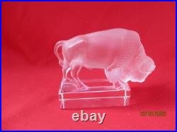 Sujet animalier BISON gravé LALIQUE France