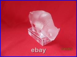 Sujet animalier BISON gravé LALIQUE France