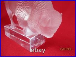 Sujet animalier BISON gravé LALIQUE France