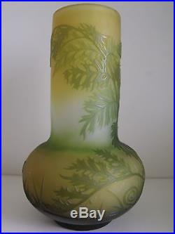 Superbe Gallé vase papillon parfait etat Art Nouveau Jugendstil Galle