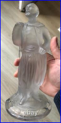 Superbe Sculpture Verre Cristal XIXéme Baccarat Militaire Zouave Art d'orient