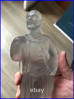 Superbe Sculpture Verre Cristal XIXéme Baccarat Militaire Zouave Art d'orient