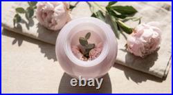Superbe Vase Boule en Opaline Baccarat Modèle Agate (Rose / Violet)
