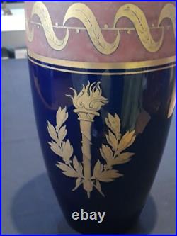 Superbe Vase Signé ASH 40 cm