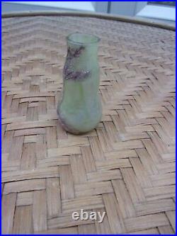 Superbe Vase miniature décoré à la main Paysage d'arbres Legras