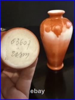 Superbe et rare paire de petits vases soliflores maître verrier Jean GAUTHIER