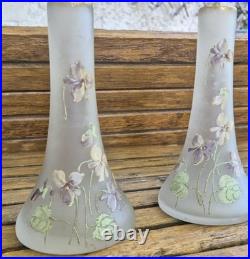 Superbe paire de Vases Legras Montjoie Saint Denis Art Nouveau réf 0928 P211