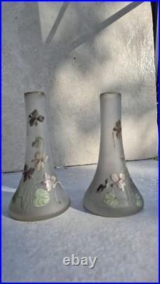 Superbe paire de Vases Legras Montjoie Saint Denis Art Nouveau réf 0928 P211