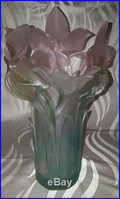 Superbe vase Daum collection Amarillys