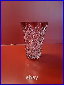 Superbe vase en Cristal Saint Louis rouge