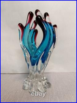Superbe vase, soliflore, en verre de Murano vintage déco