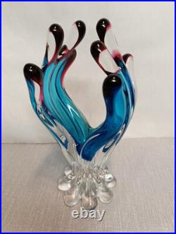 Superbe vase, soliflore, en verre de Murano vintage déco