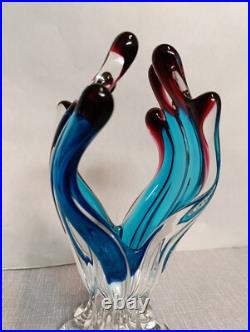 Superbe vase, soliflore, en verre de Murano vintage déco