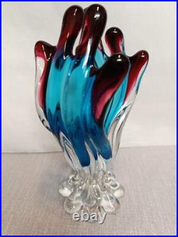 Superbe vase, soliflore, en verre de Murano vintage déco