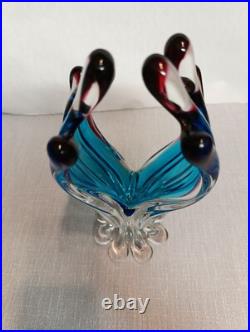 Superbe vase, soliflore, en verre de Murano vintage déco