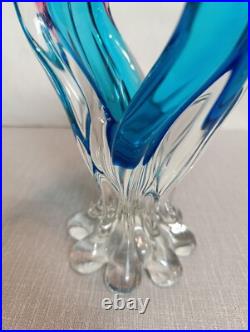 Superbe vase, soliflore, en verre de Murano vintage déco