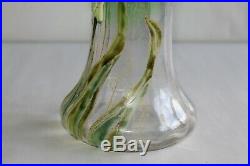 Superbe vase verre émaillé Legras, modèle Lamartine, numéroté 36, H 20 cm