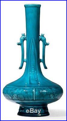 Théodore Deck Vase Soliflore Anses Décor Têtes D'éléphant