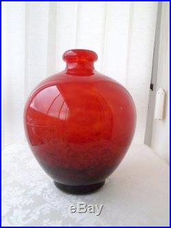 Très rare et exceptionnel vase Charles SCHNEIDER fleur fine le verre Francais
