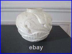 Tres Beau Vase Art Deco Signe Boch La Louviere Decor Aux Oiseaux Mod 1175