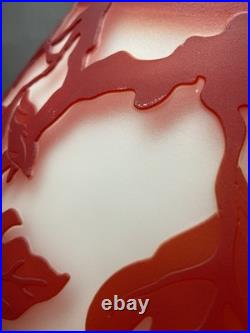 Très Gros Vase En Pte De Verre Dégagé À L'acide Dlg Émile Gallé, Legras, Daum Très Gros Vase En Pte De Verre Dégagé À L'acide Dlg Émile Gallé, Legras, Daum