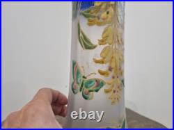 Tres Joli Vase Emaille Legras A Decor De Papillons