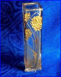 Tres Joli Vase Soliflore Art Nouveau Degage A L Acide Daum, Montjoye