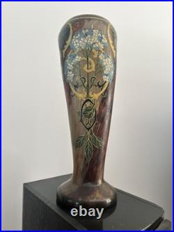 Très beau vase LEGRAS, série des Arabisants, signé