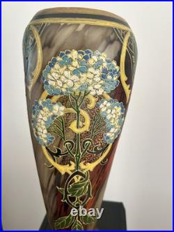 Très beau vase LEGRAS, série des Arabisants, signé
