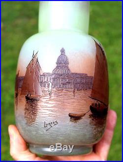 Très beau vase Legras Venise éra Daum Gallé Muller