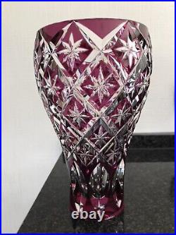 Très beau vase en cristal doublé de Saint Louis