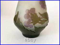 Très beau vase en verre signé Émile Gallé 1905