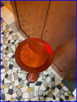 Très grand vase soliflore en verre vintage