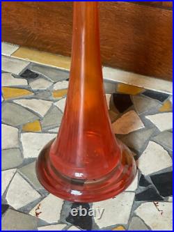 Très grand vase soliflore en verre vintage