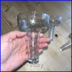 Trois Tulipier En Cristal XIX