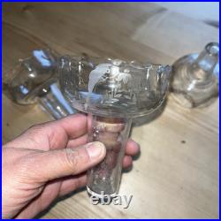 Trois Tulipier En Cristal XIX