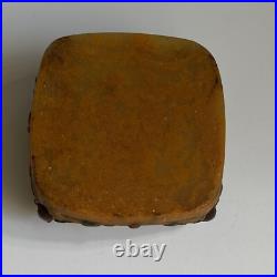 Une coupe Walter et Bergé en pate de verre Une coupe Walter et Bergé en pate de verre