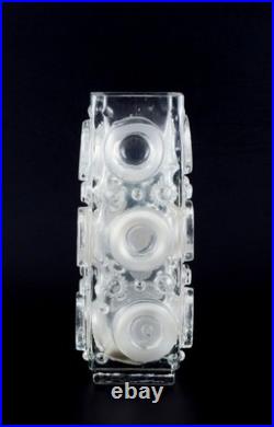 Uno Westerberg pour Pukeberg, Suède. Grand vase en verre d'art transparent Uno Westerberg pour Pukeberg, Suède. Grand vase en verre d'art transparent