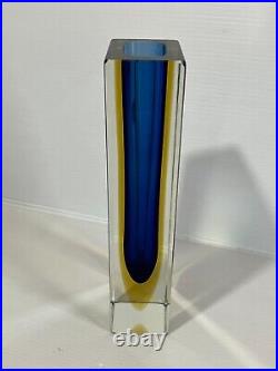 VASE Bleu en Verre MURANO SOMMERSO POLI NASON VINTAGE An 70's (Oct20)