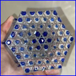 VASE EN CRISTAL DE BACCARAT PIERRERIES DIAMANT DOUBLé BLEU