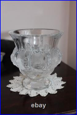 VASE LALIQUE DAMPIERRE à décors d'oiseaux réf. 12230 dans sa boite d'origine