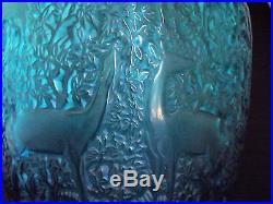 Vase Lalique Modele Biche Signe R Lalique France Superbe Etat (a100)