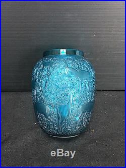 Vase Lalique Modele Biche Signe R Lalique France Superbe Etat (a100)